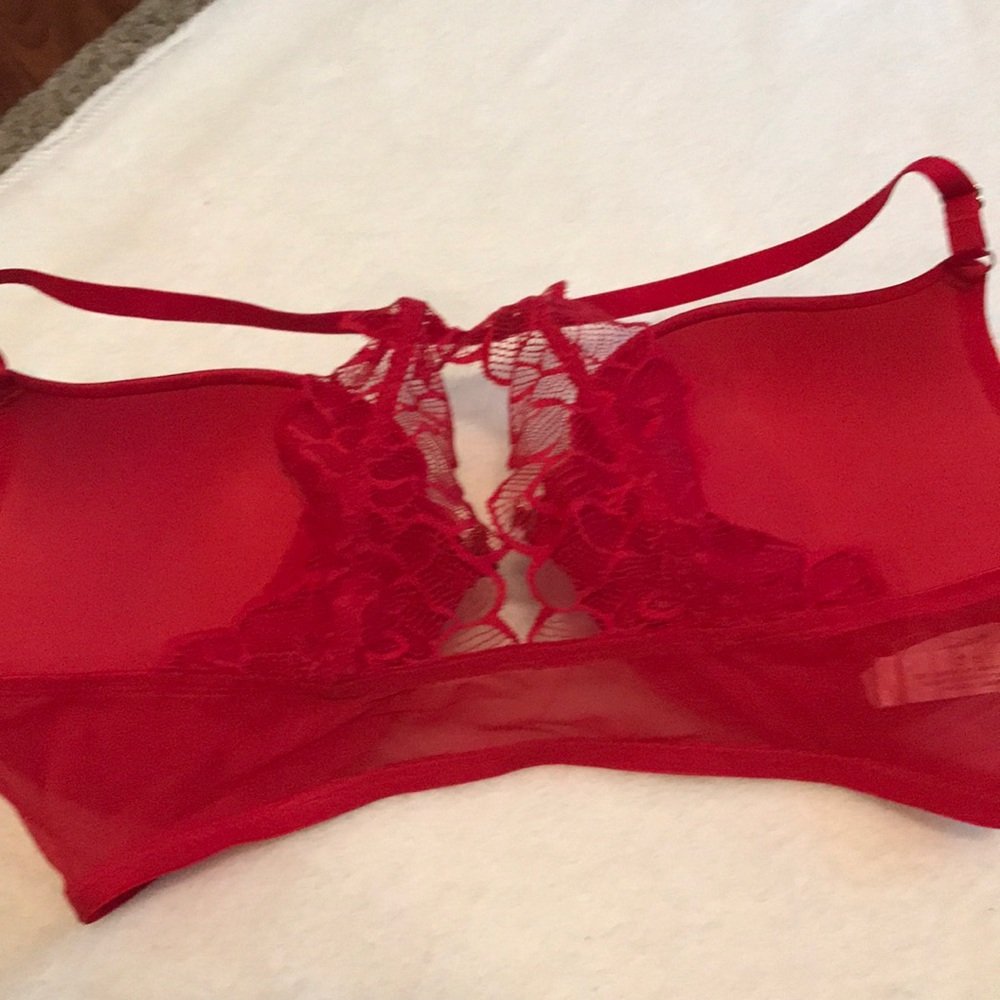 Red Crisscross Bra